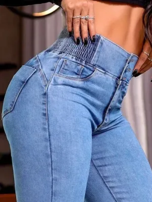 Women's Bootcut Jeans with Elasticated Waist — view 6