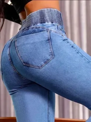 Women's Bootcut Jeans with Elasticated Waist — view 7