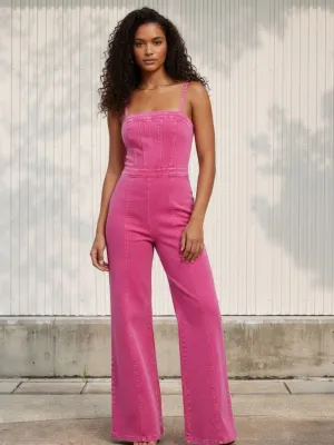 Women's Coloured Denim Playsuit — view 1