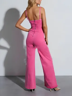 Women's Coloured Denim Playsuit — view 3