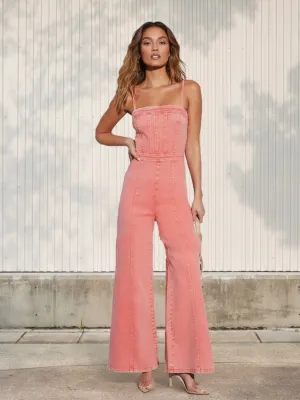 Women's Coloured Denim Playsuit — view 8