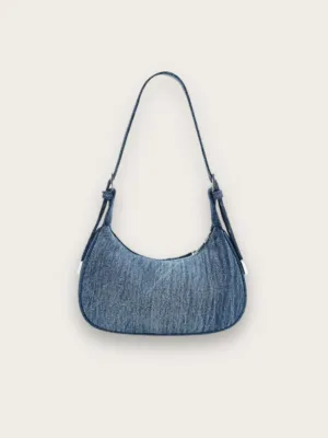 Women's Crescent Denim Shoulder Bag Y2K Style — view 1