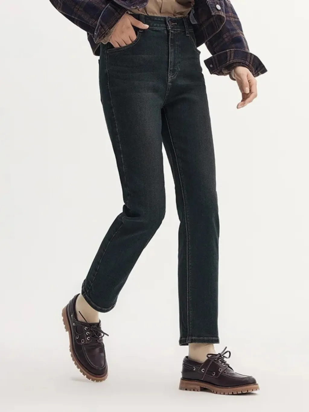 Women's Cropped Straight Fit Black Denim Jeans — a pair designed to be worn everywhere