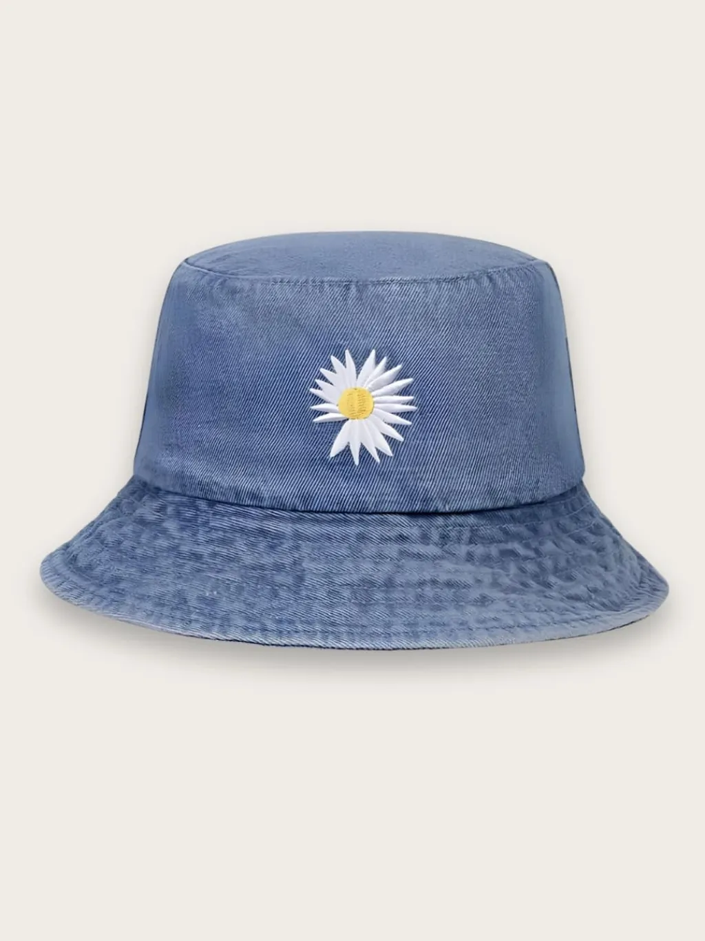Women's Daisy Print Denim Bucket Hat