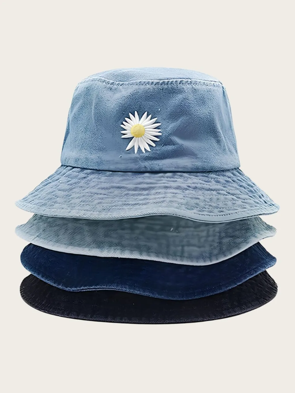 Women's Daisy Print Denim Bucket Hat — a pair designed to be worn everywhere