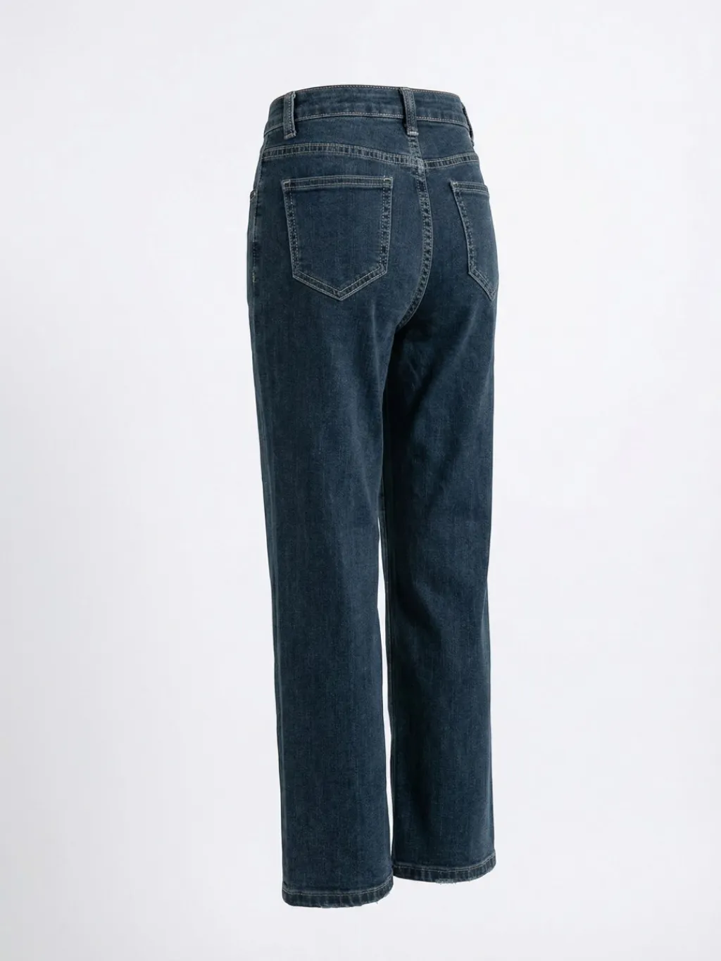 Women's Dark Blue High-Waisted 7/8 Jeans — quality denim, made to last