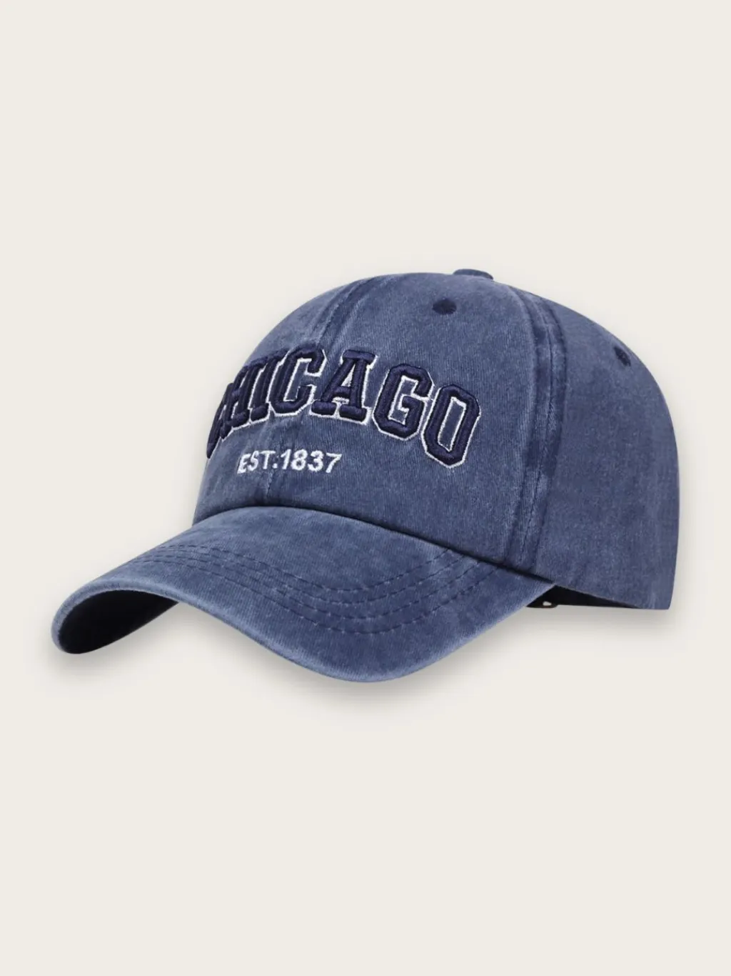 Women's Denim Cap with Chicago Embroidery