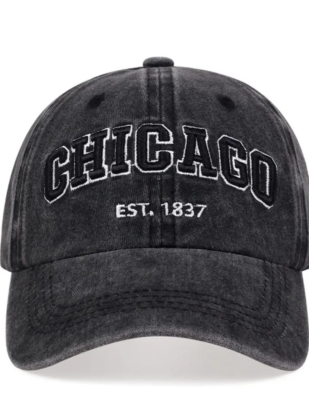 Women's Denim Cap with Chicago Embroidery — quality denim, made to last