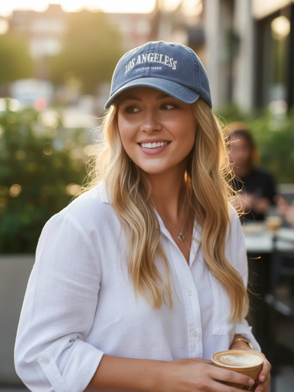 Women's Denim Cap with Vintage Los Angeles Embroidery — a pair designed to be worn everywhere