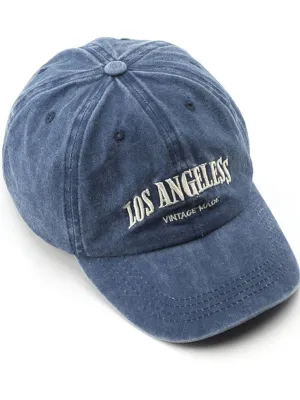 Women's Denim Cap with Vintage Los Angeles Embroidery — view 4