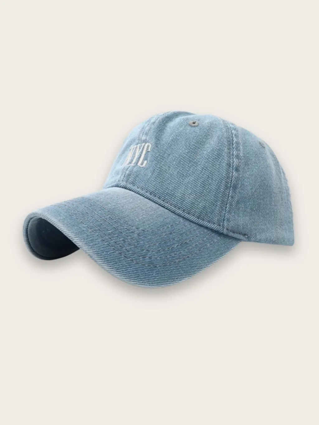 Women's Denim Cap with NYC Embroidery