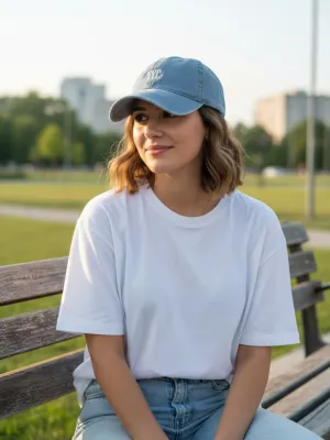 Women's Denim Cap with NYC Embroidery — view 6