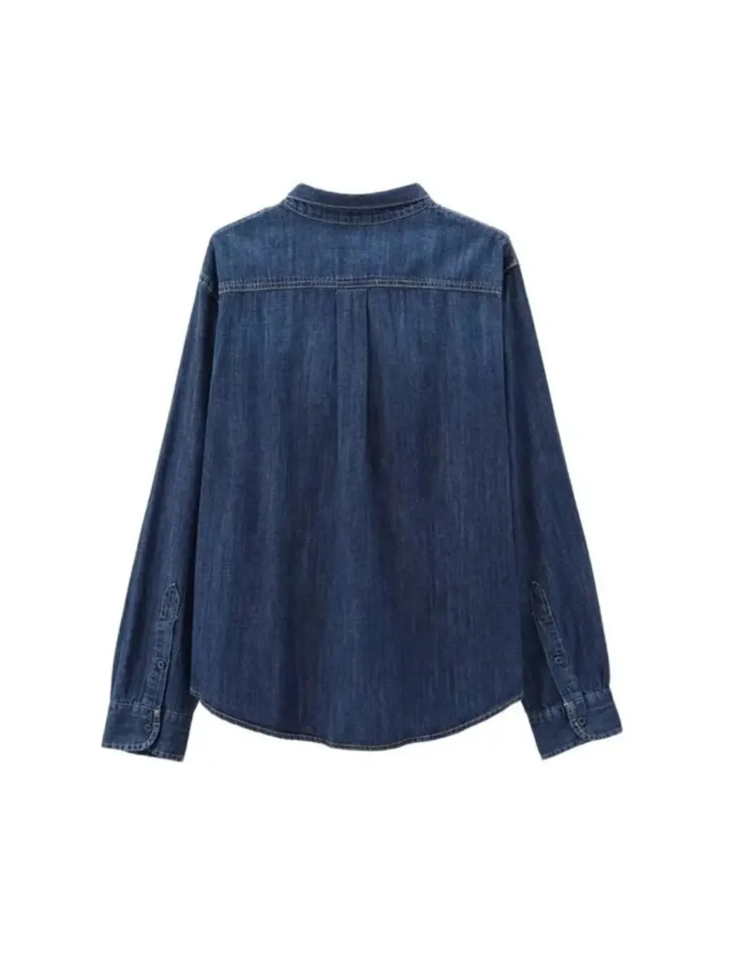 Women's Elegant Denim Shirt with Pussy-Bow — quality denim, made to last