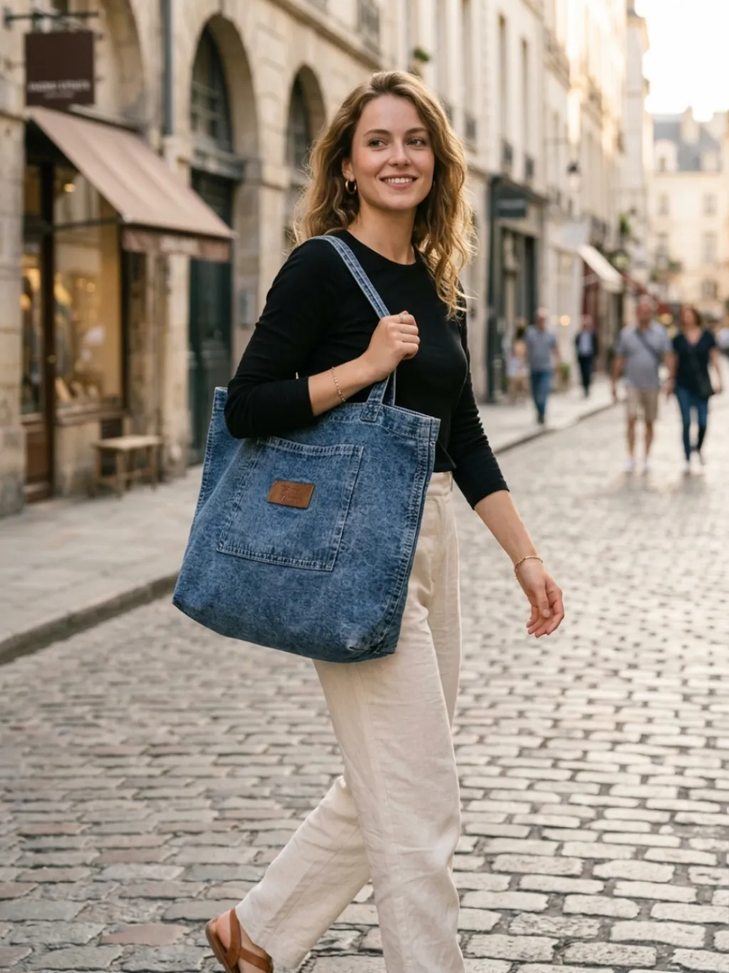 Women's Denim Tote-Style Shoulder Bag — a pair designed to be worn everywhere