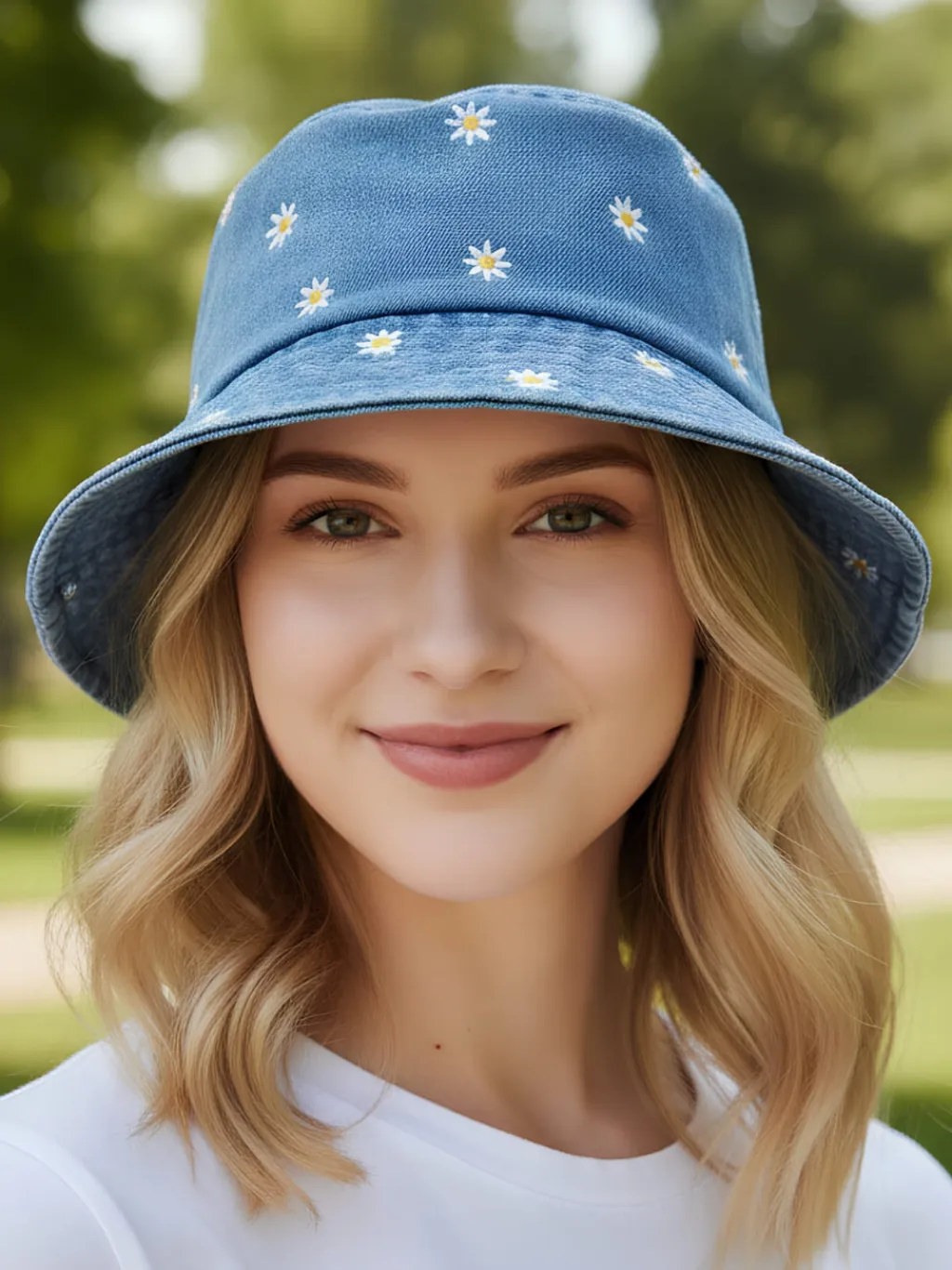 Women's Ditsy Floral Denim Bucket Hat — endless ways to style it