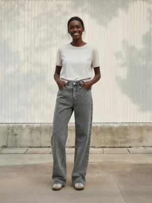 Women's Grey Washed Regular Fit Jeans — view 1