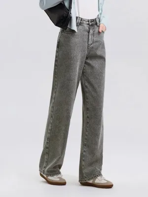 Women's Grey Washed Regular Fit Jeans — view 5