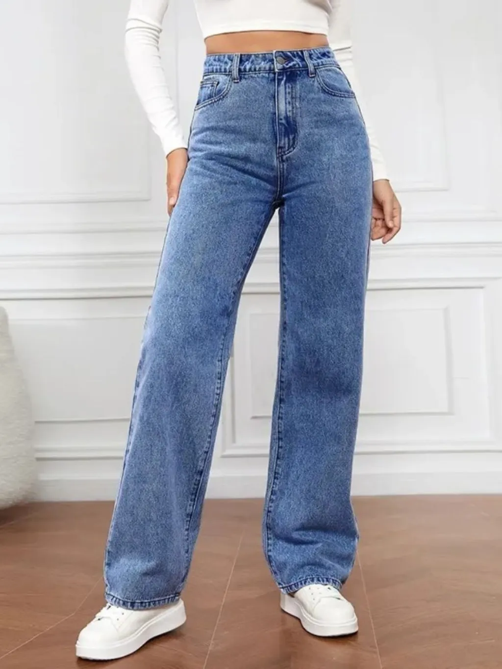 Women's High-Waisted Straight-Leg Jeans — a pair designed to be worn everywhere