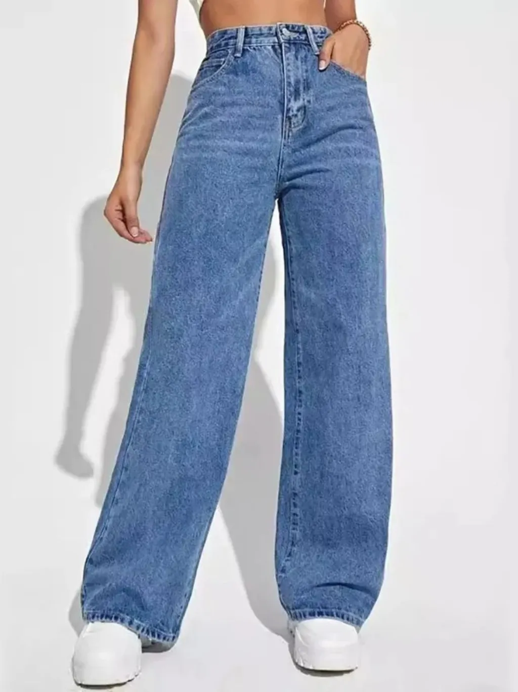 Women's High-Waisted Straight-Leg Jeans — quality denim, made to last