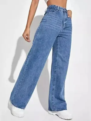 Women's High-Waisted Straight-Leg Jeans — view 5