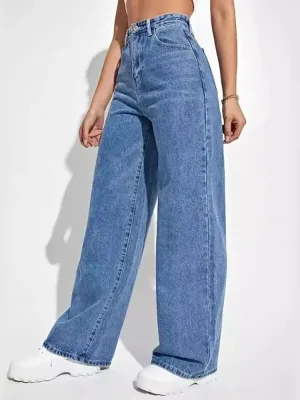 Women's High-Waisted Straight-Leg Jeans — view 7