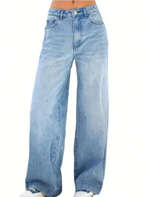 Women's Light Blue Skate Jeans — view 2