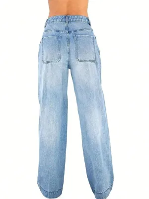 Women's Light Blue Skate Jeans — view 4