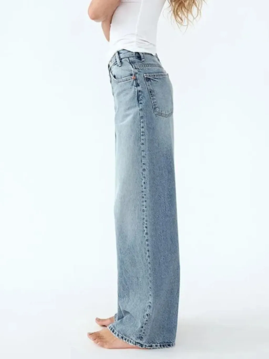 Women's Light Blue Skate Jeans with Asymmetric Fly — quality denim, made to last
