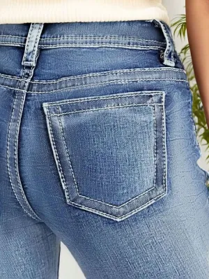Women's Light Blue Washed Bootcut Jeans — view 2