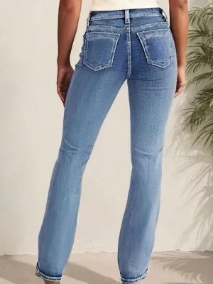 Women's Light Blue Washed Bootcut Jeans — view 5