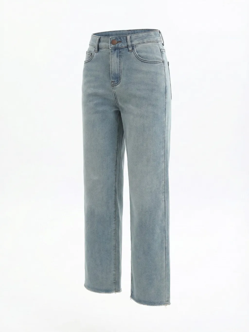 Women's Light Blue High-Waisted Wide-Leg 7/8 Jeans — quality denim, made to last