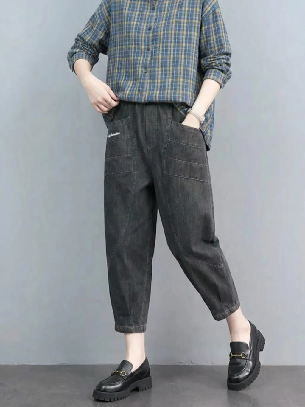 Women's Loose 7/8 Jeans with Statement Pockets — a pair designed to be worn everywhere