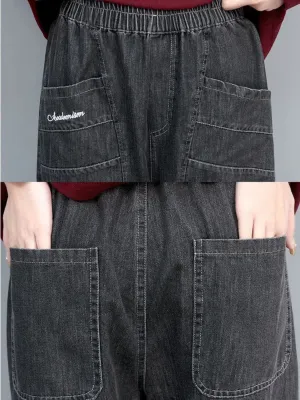 Women's Loose 7/8 Jeans with Statement Pockets — view 6