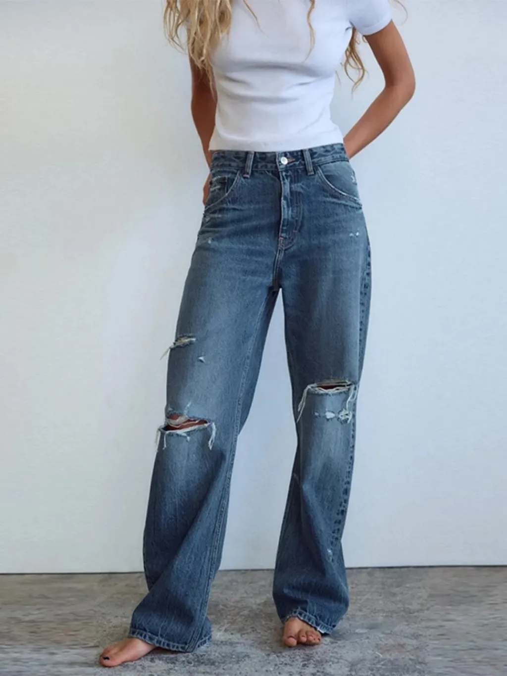 Women's Loose-Fit Ripped Skate Jeans — a pair designed to be worn everywhere