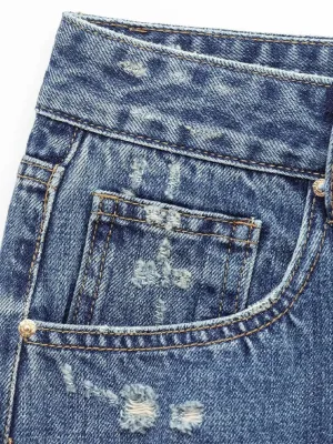 Women's Loose-Fit Ripped Skate Jeans — view 4