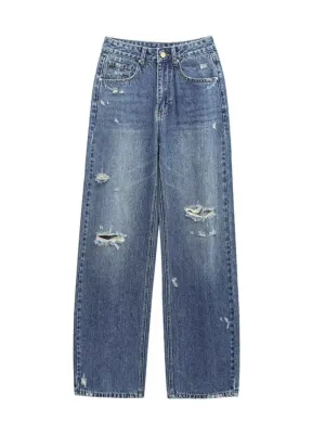 Women's Loose-Fit Ripped Skate Jeans — view 6