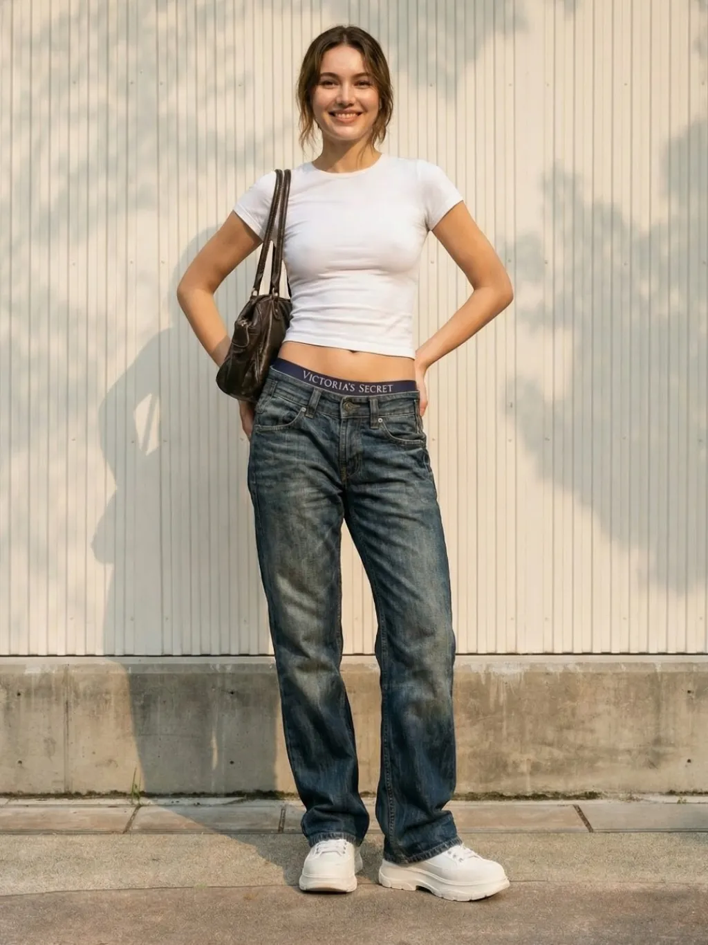 Women's Low-Rise Washed Baggy Streetwear Jeans