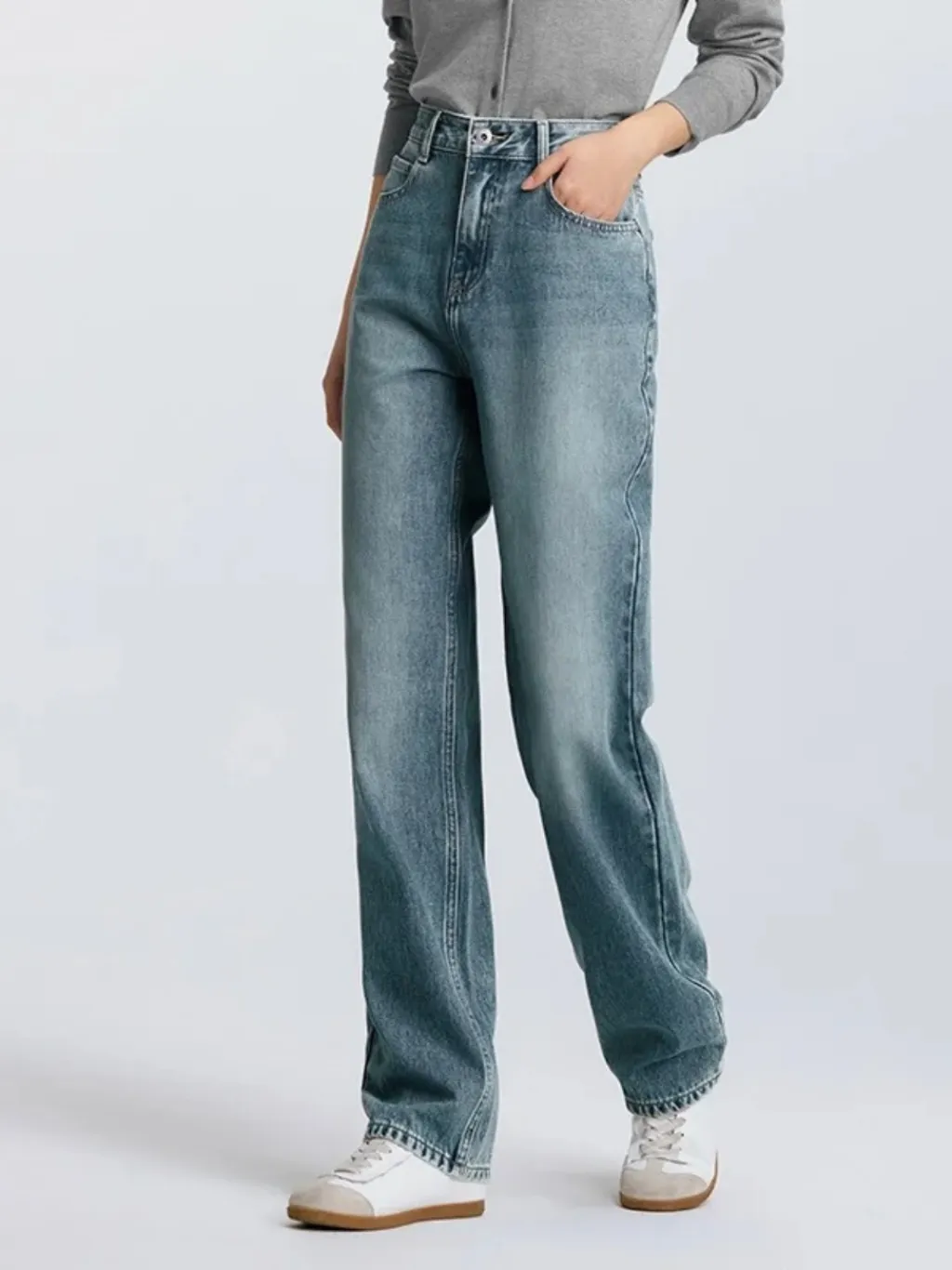 Women's Mid Blue Washed Regular Fit Jeans — quality denim, made to last