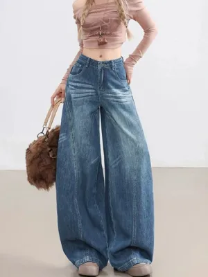 Women's Oversized Skate Jeans with Graphic Stitching — view 3