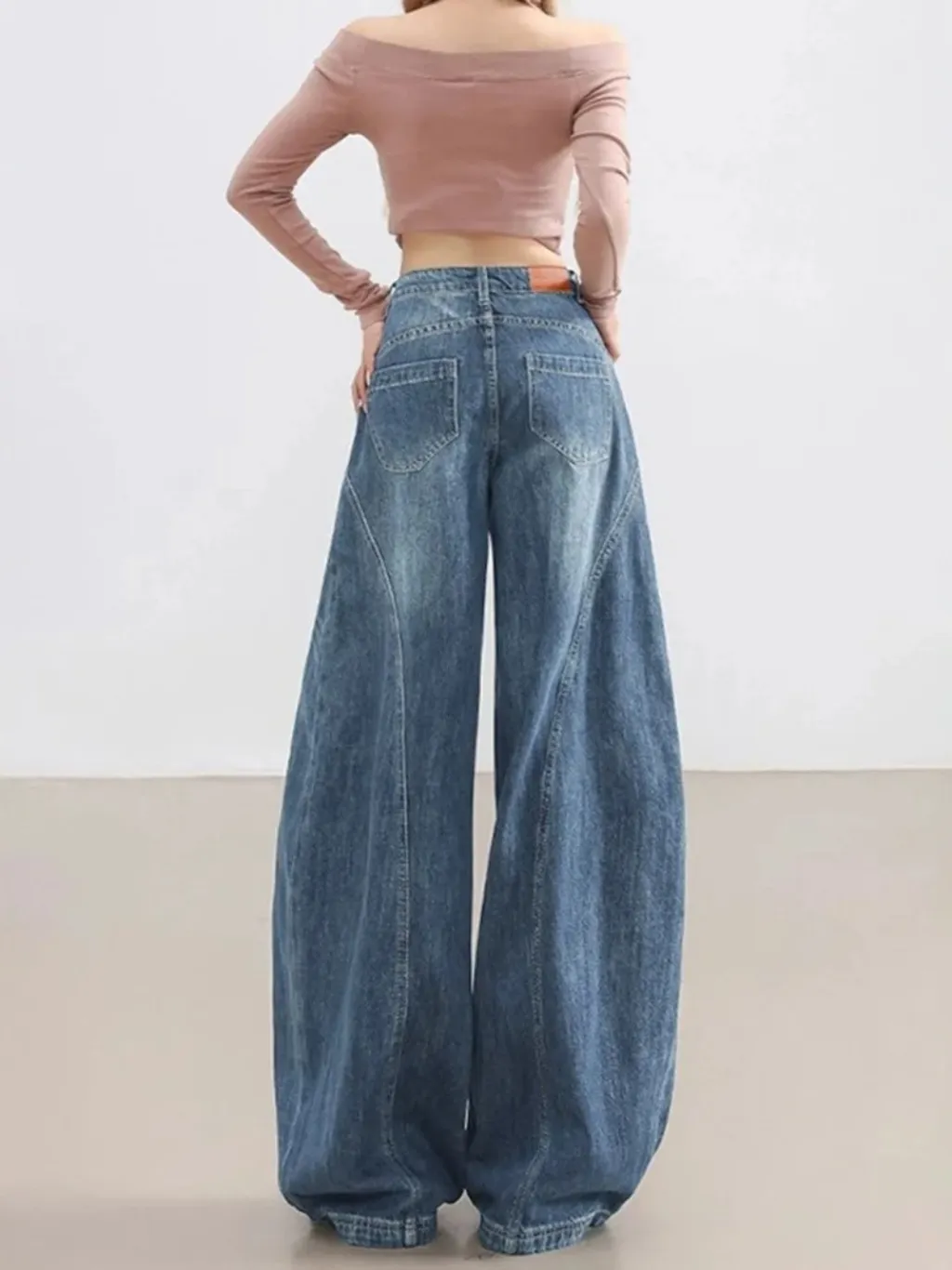 Women's Oversized Skate Jeans with Graphic Stitching — endless ways to style it