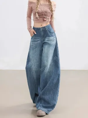 Women's Oversized Skate Jeans with Graphic Stitching — view 5