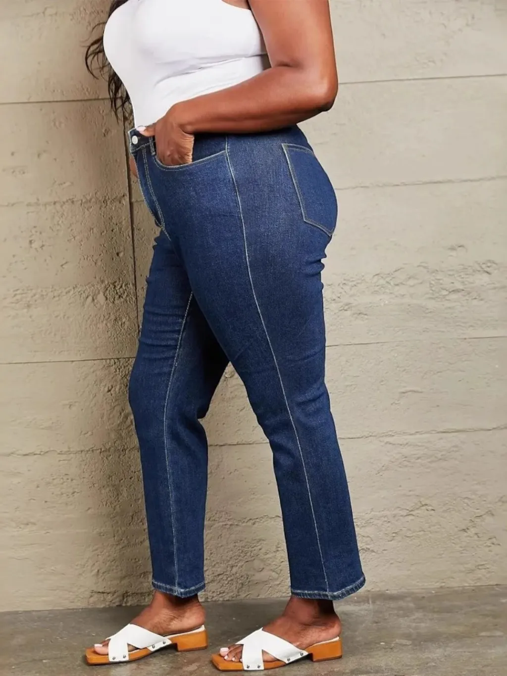 Women's Plus Size 7/8 Stretch Denim Jeans — endless ways to style it