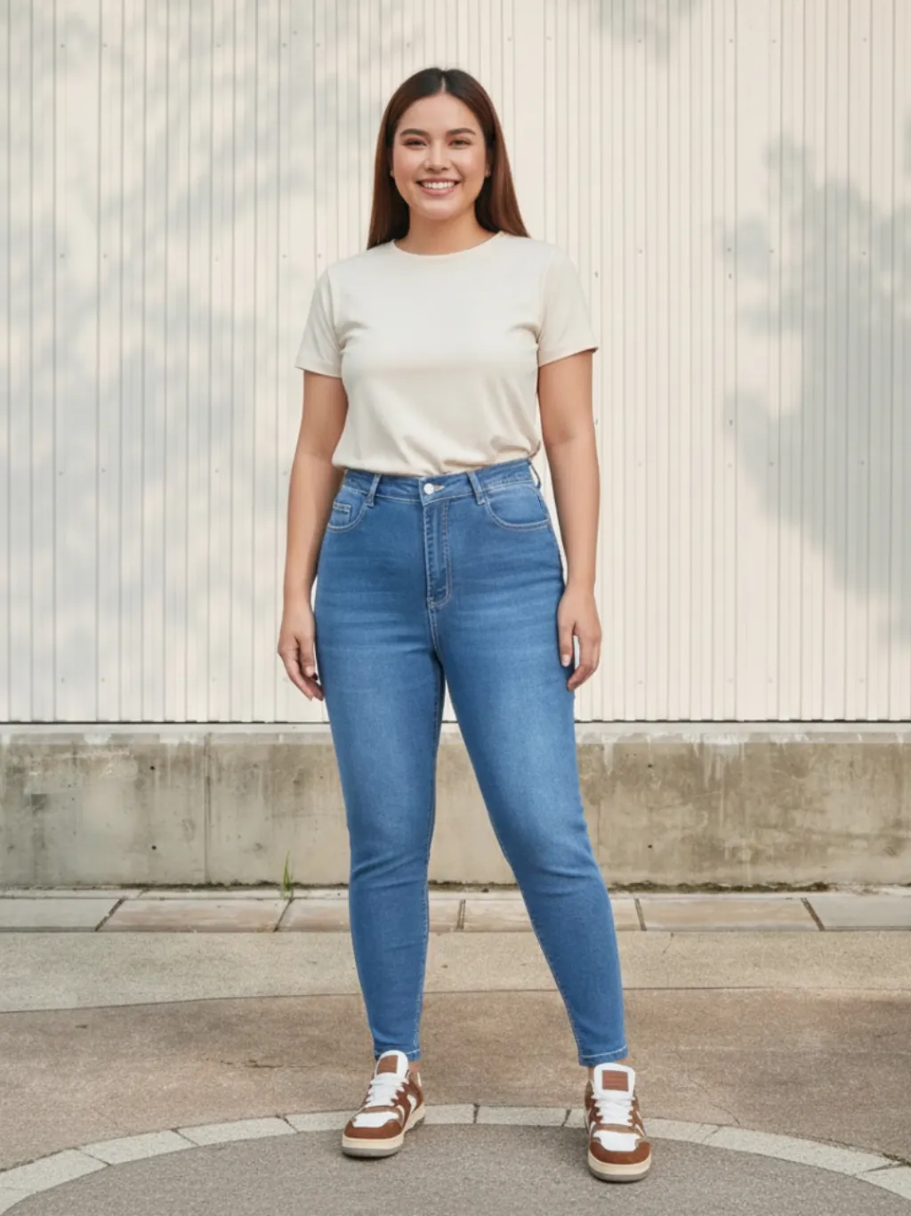 Women's Plus Size Classic Blue Slim Jeans