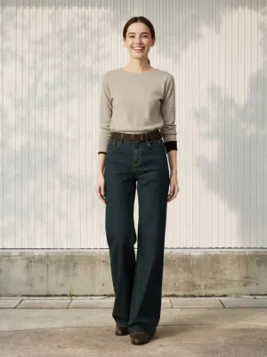 Women's Raw Blue Flared Jeans — view 1