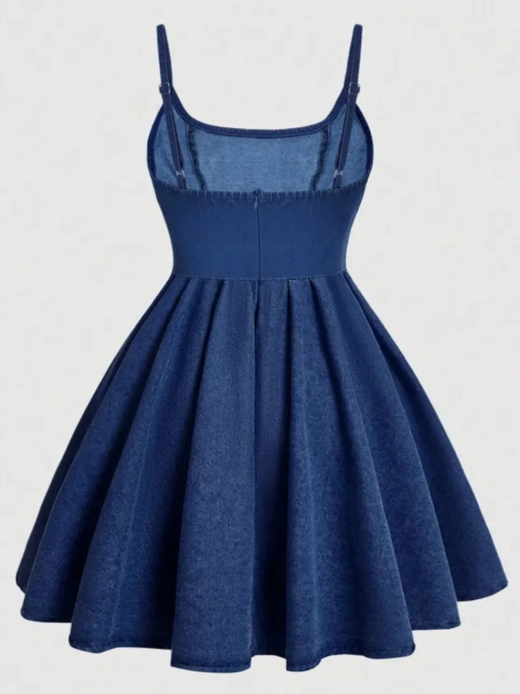 Women's Raw Denim Short Dress with Corset Effect — quality denim, made to last