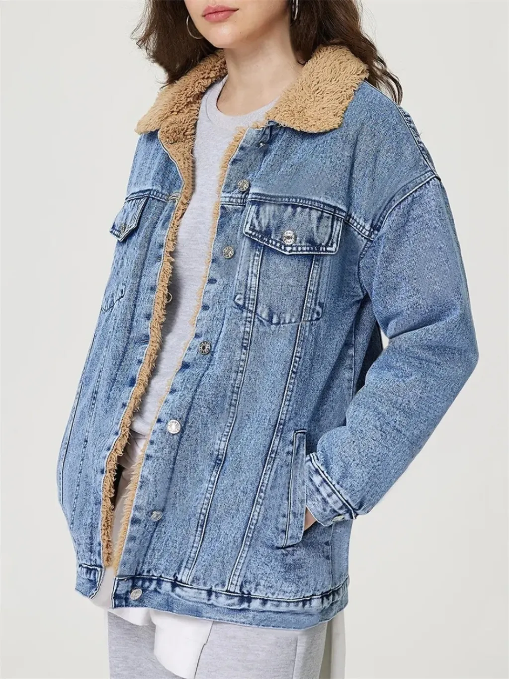 Women's Shearling Collar Denim Jacket — endless ways to style it