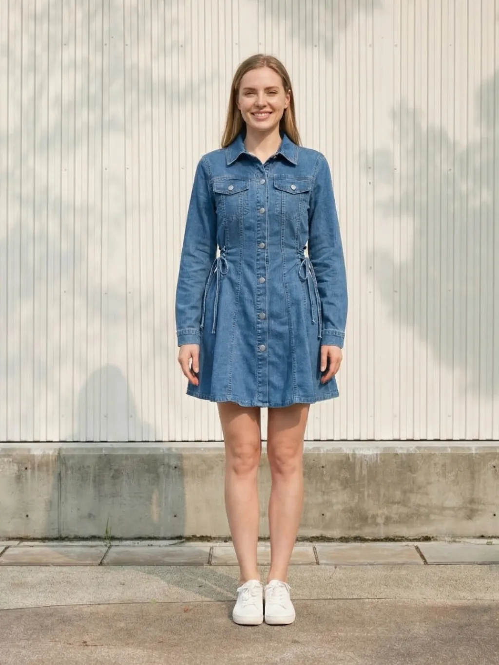 denim square neck midi dress Elsie & Zoey Elle Sleeveless Stretch Denim Drop-Waist Midi Dress Color:SILVER TAN holidaysale2019 have for casual chic