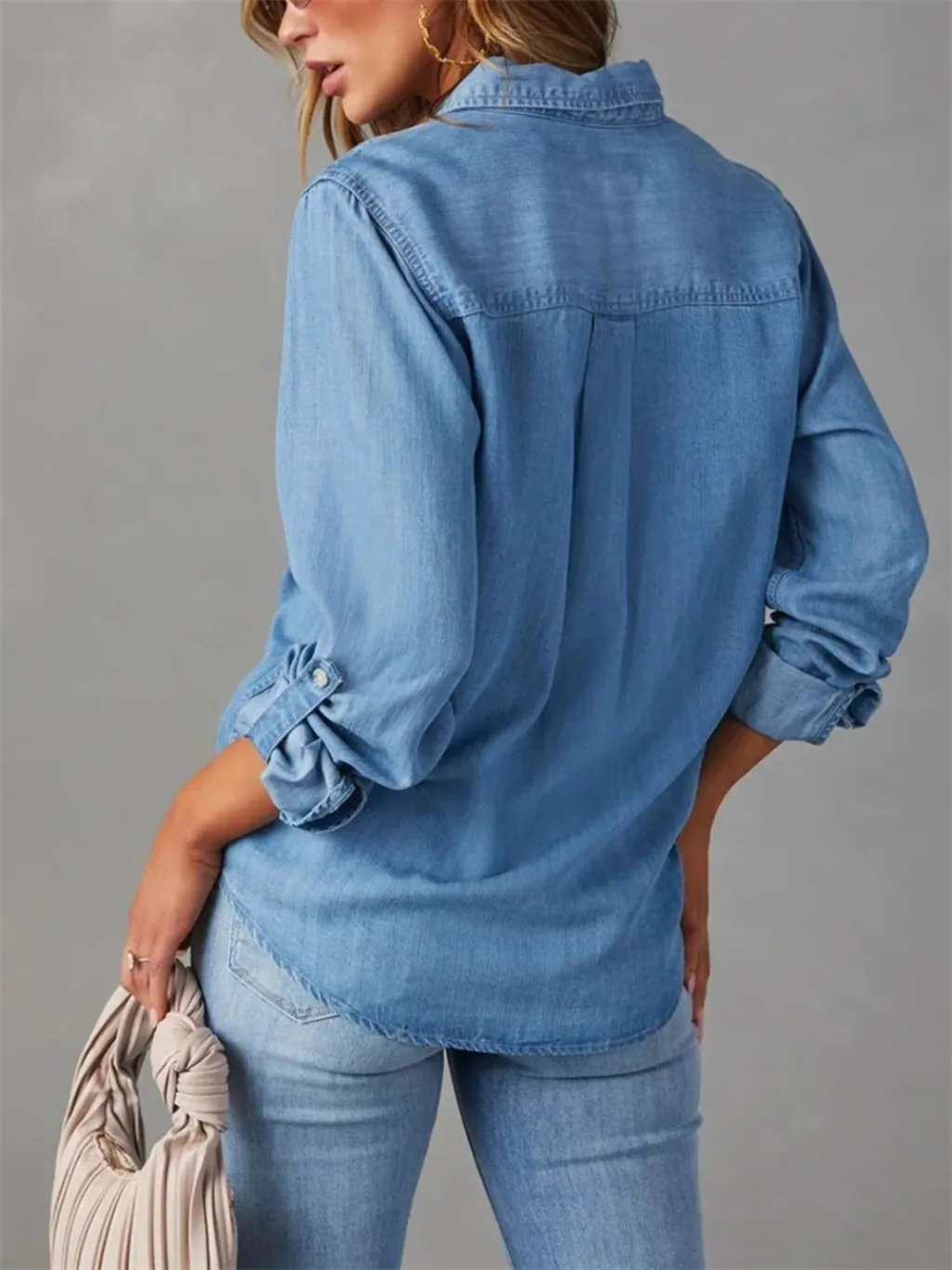 Women's Sky Blue Casual Denim Shirt — endless ways to style it