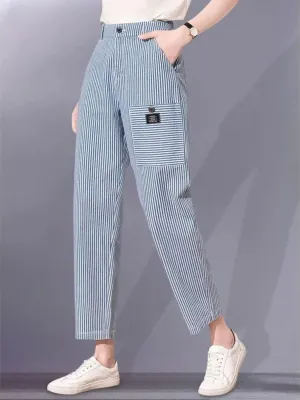 Women's Striped Jeans Nautical Style — view 4