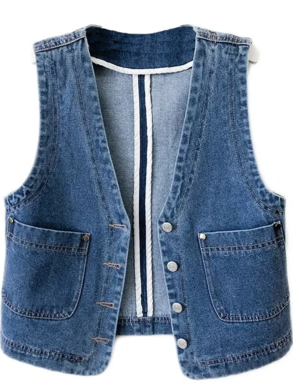 Women's Tailored Sleeveless Denim Waistcoat — a pair designed to be worn everywhere